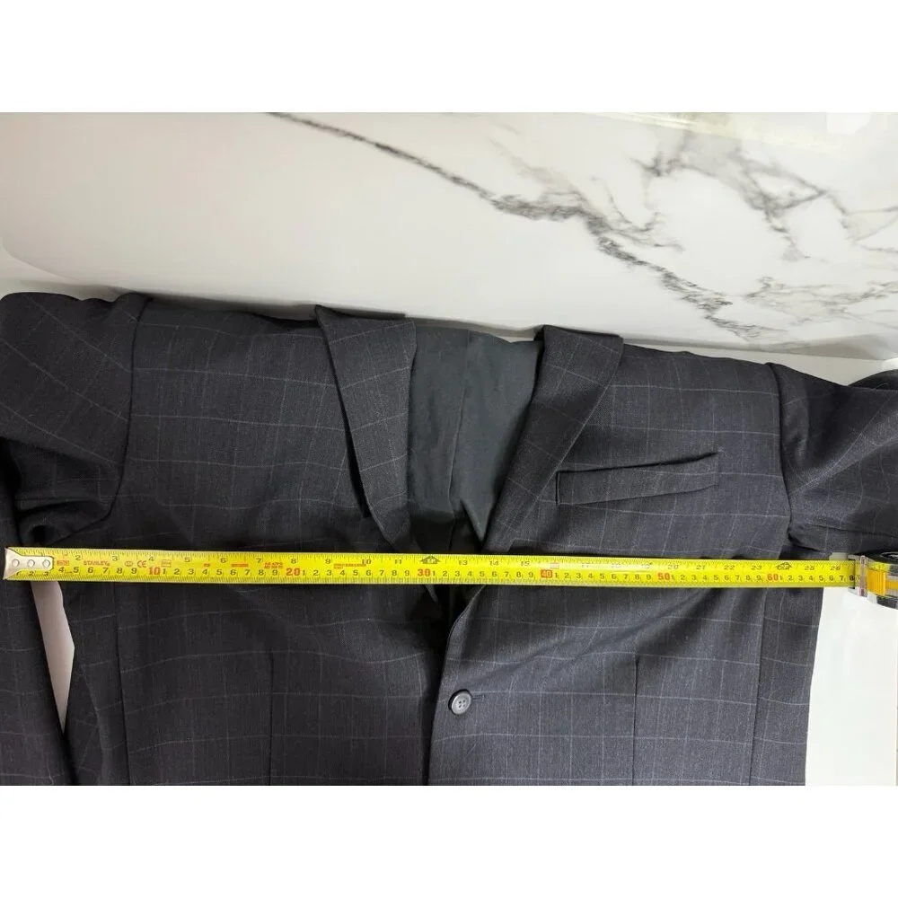 Vintage LL BEAN Plaid Wool Blazer Sport Coat Cotton Lined Classic 48 R​
